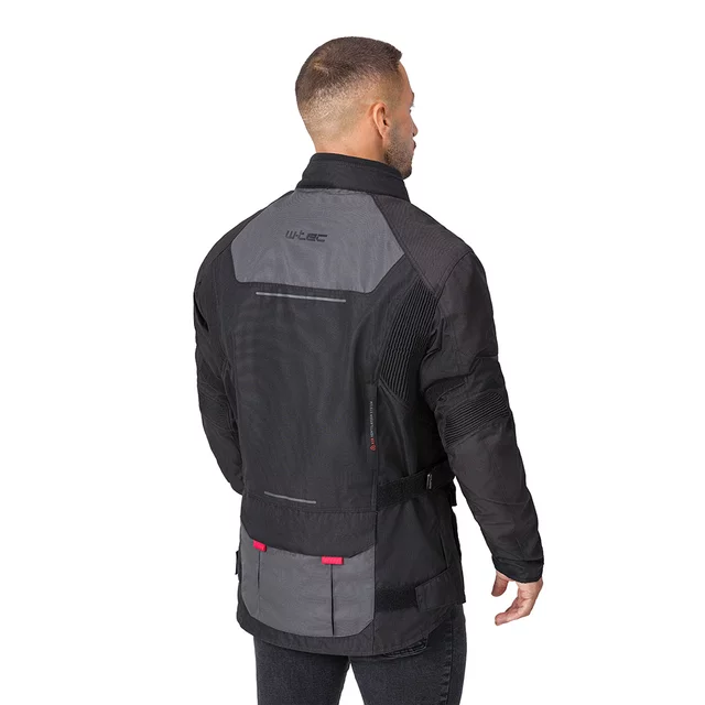 Pánska moto bunda W-TEC Xeniaq - čierno-šedá