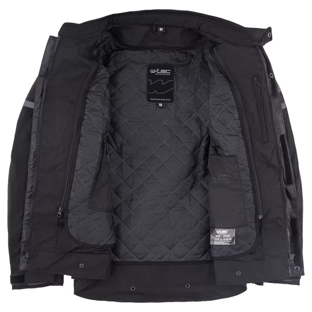 Pánska moto bunda W-TEC Xeniaq - čierno-šedá