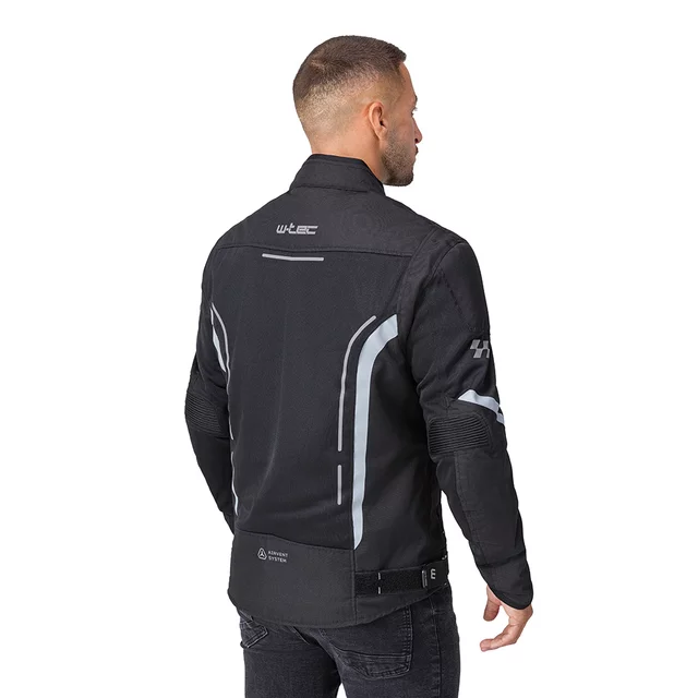 Letná pánska moto bunda W-TEC Mirelio - čierno-šedá