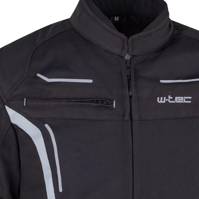 Letná pánska moto bunda W-TEC Mirelio - čierno-šedá