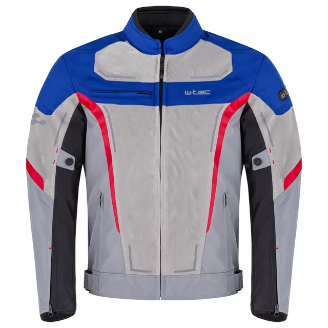 Letná pánska moto bunda W-TEC Mirelio - čierno-šedá