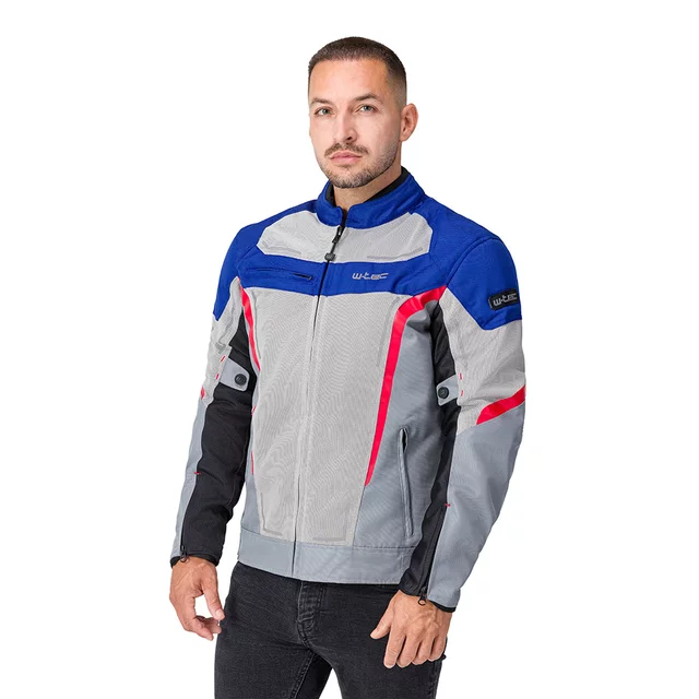 Letná pánska moto bunda W-TEC Mirelio - čierno-šedá