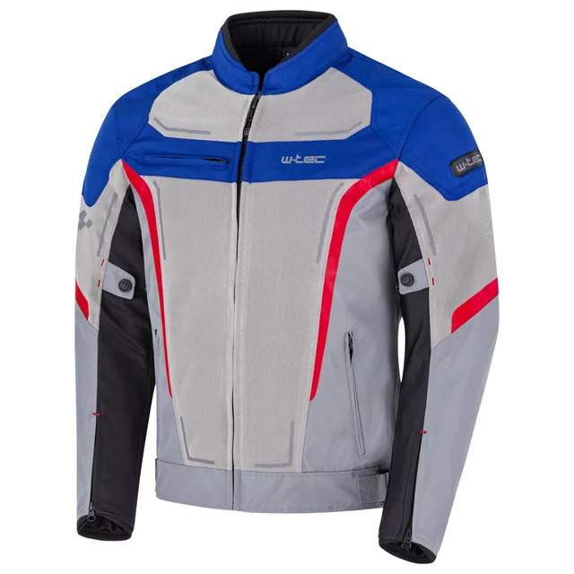 Letná pánska moto bunda W-TEC Mirelio - čierno-šedá