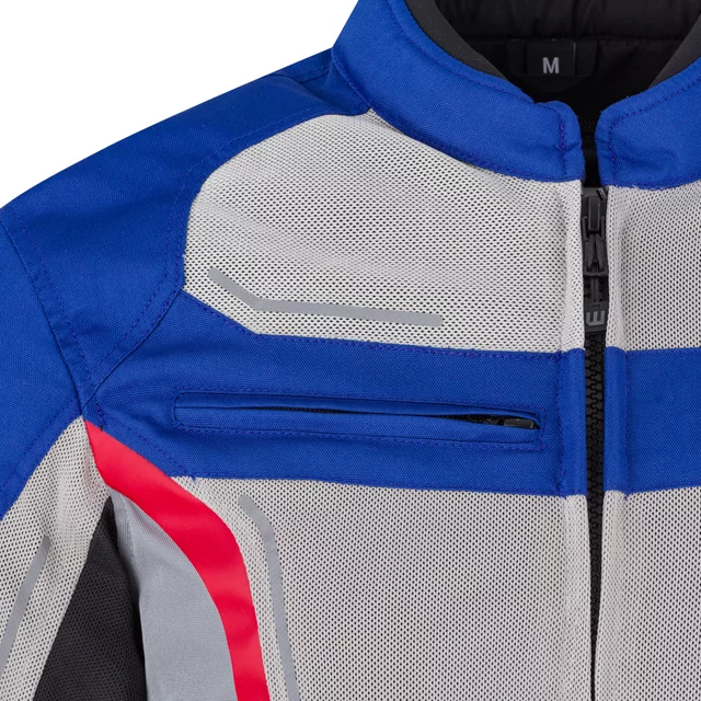 Letná pánska moto bunda W-TEC Mirelio - čierno-šedá