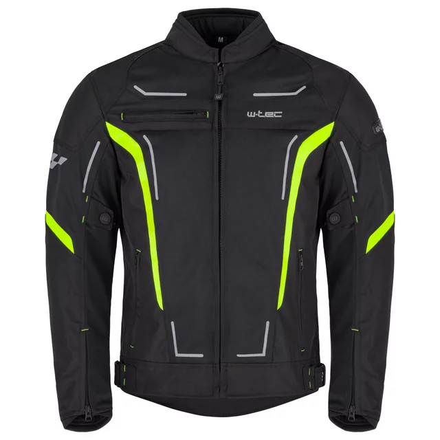 Letná pánska moto bunda W-TEC Mirelio - čierna-fluo