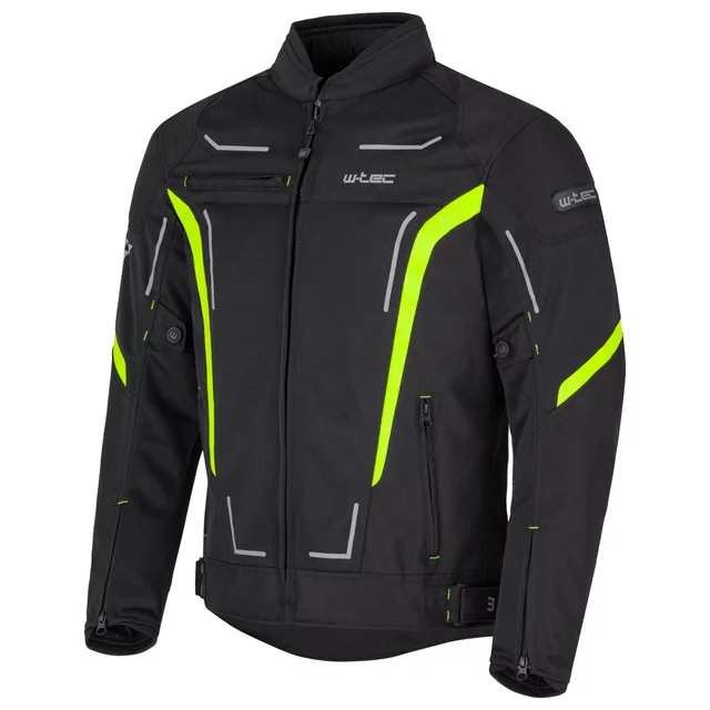 Letná pánska moto bunda W-TEC Mirelio - čierna-fluo