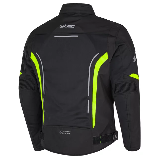 Letná pánska moto bunda W-TEC Mirelio - čierna-fluo