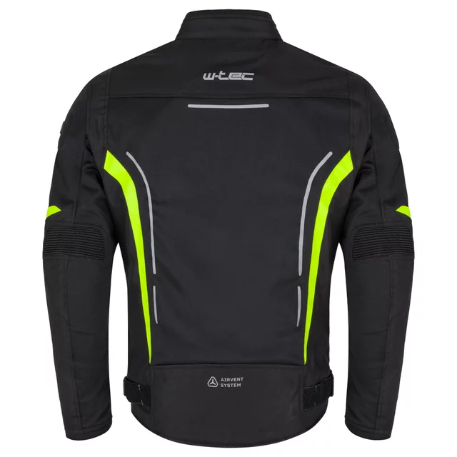 Letná pánska moto bunda W-TEC Mirelio - čierna-fluo