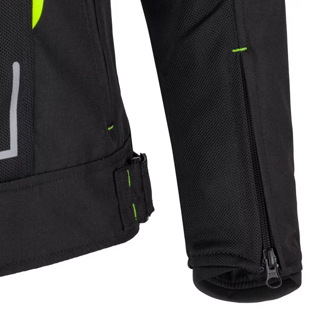 Letná pánska moto bunda W-TEC Mirelio - čierna-fluo