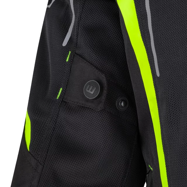 Letná pánska moto bunda W-TEC Mirelio - čierna-fluo