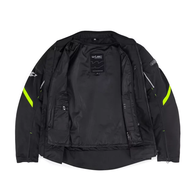 Letná pánska moto bunda W-TEC Mirelio - čierna-fluo