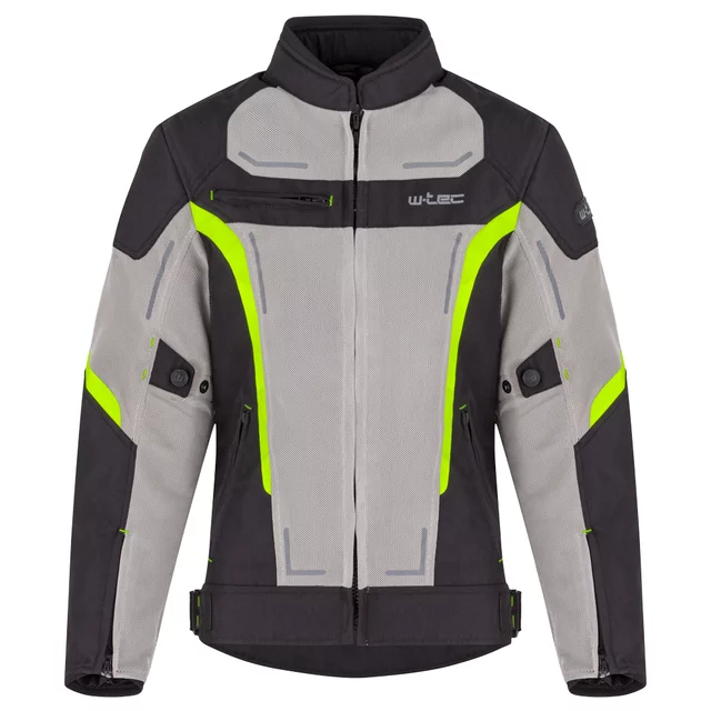 Letná dámska moto bunda W-TEC Mirelia - čierno-šedo-ružová