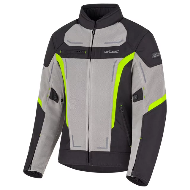 Letná dámska moto bunda W-TEC Mirelia - čierno-šedo-ružová
