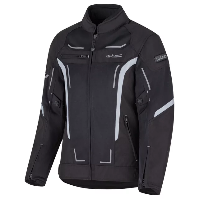 Letná dámska moto bunda W-TEC Mirelia - čierno-šedo-ružová