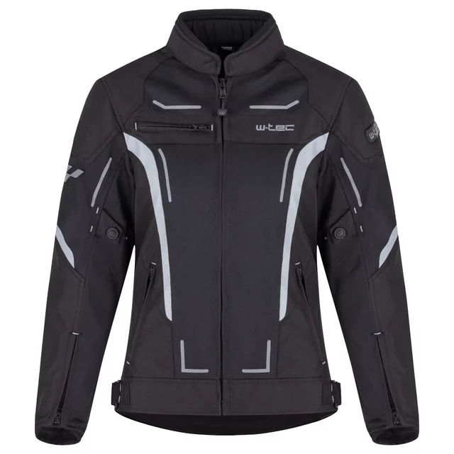 Letná dámska moto bunda W-TEC Mirelia - čierno-šedo-ružová