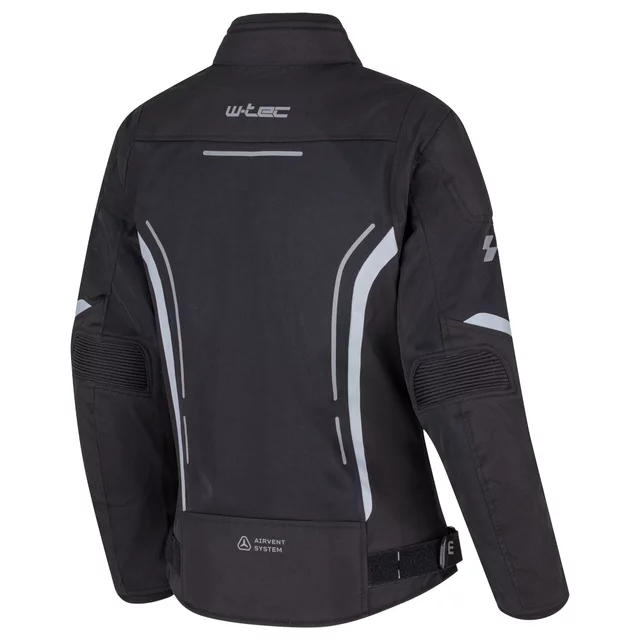 Letná dámska moto bunda W-TEC Mirelia - čierno-šedo-ružová
