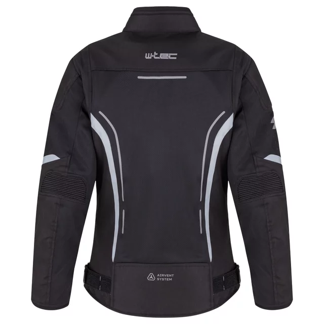 Letná dámska moto bunda W-TEC Mirelia - čierno-šedo-ružová