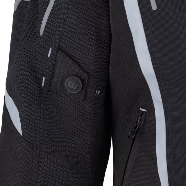 Letná dámska moto bunda W-TEC Mirelia - čierno-šedo-ružová