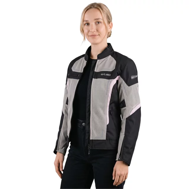 Letná dámska moto bunda W-TEC Mirelia - čierno-šedá