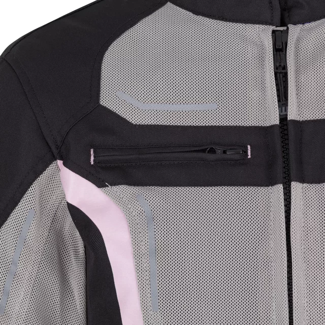 Letná dámska moto bunda W-TEC Mirelia - čierno-šedá