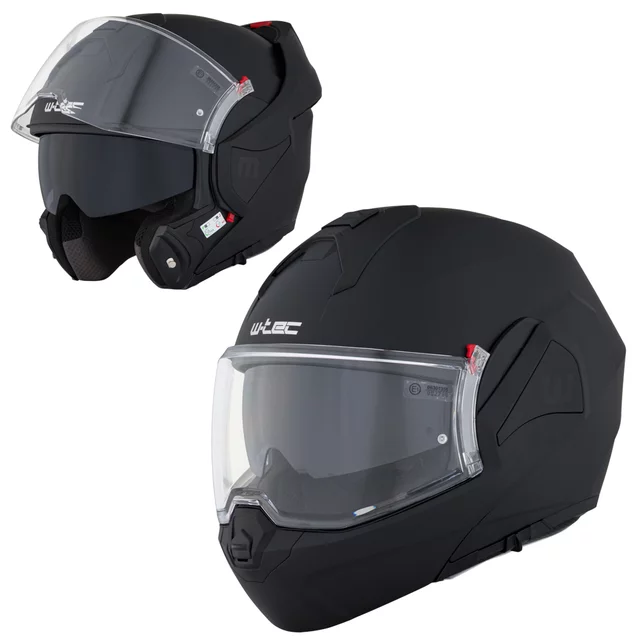 Preklápacia moto prilba W-TEC Sabron P/J - Nardo Grey - Black Matt