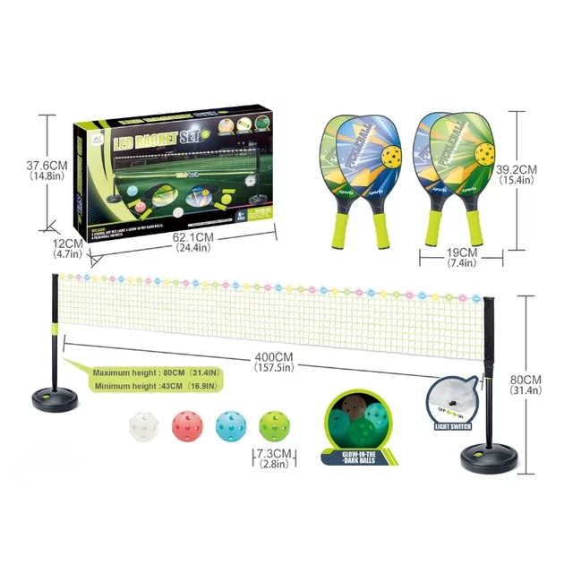 Svietiaca súprava na pickleball inSPORTline LRS400