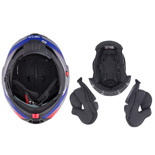 Preklápacia moto prilba W-TEC Zoroz P/J - Glossy Tricolor