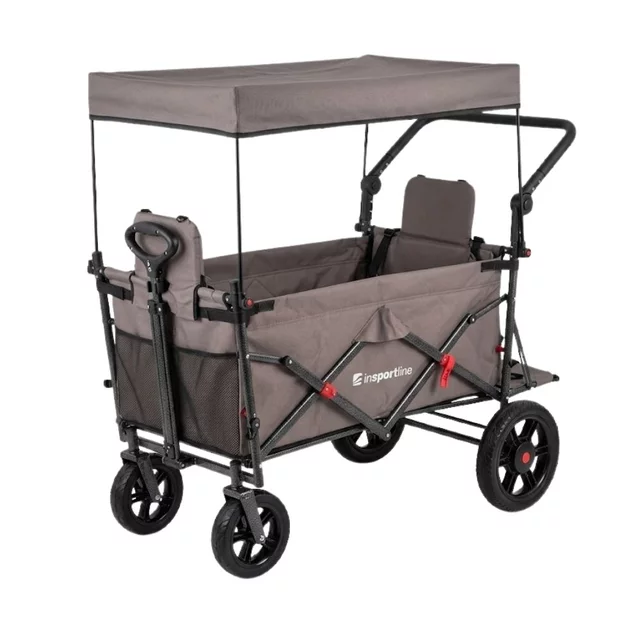 Skladací transportný vozík inSPORTline StrollKidz s možnosťou prepravy detí