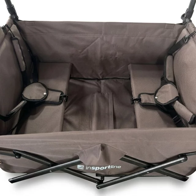 Skladací transportný vozík inSPORTline StrollKidz s možnosťou prepravy detí