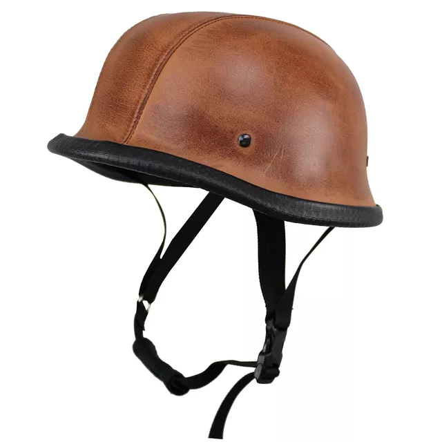 Retro otvorená moto prilba Sodager ADH-012 - hnedá - hnedá