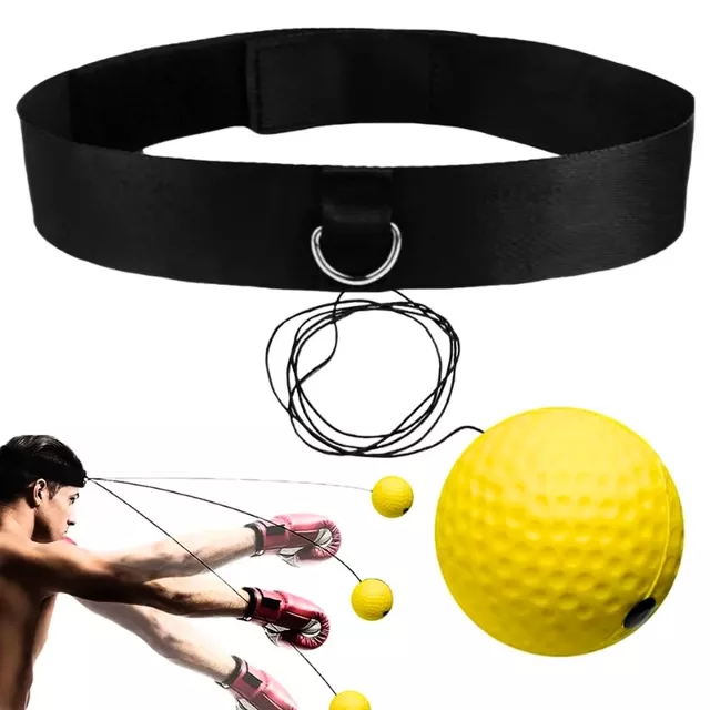 Reflexná boxovacia loptička na hlavu inSPORTline Respell Light 18g s čelenkou