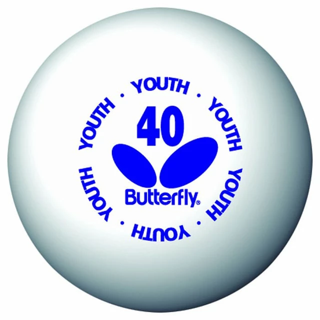 Pingpongové loptičky Butterfly YOUTH 6 ks - biela