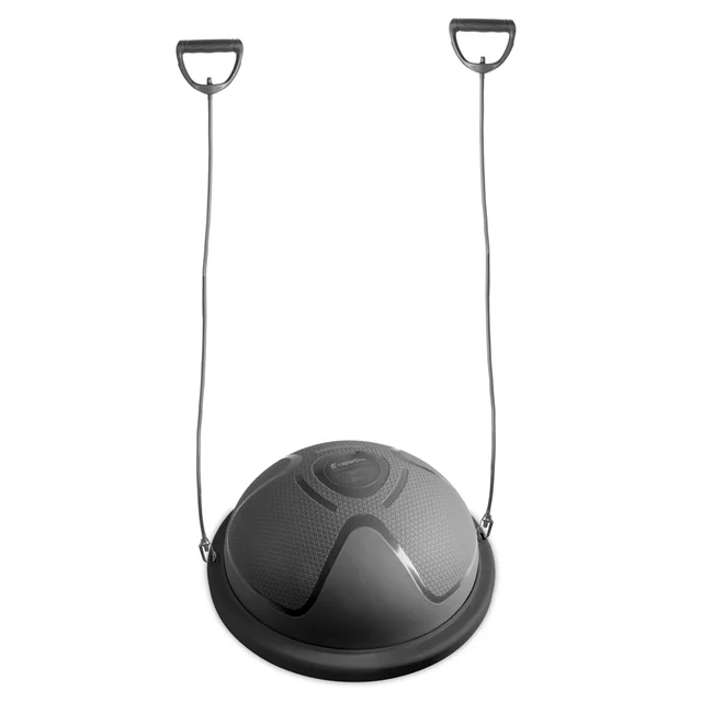 Balančná podložka inSPORTline Dome Compact s gumovými expandermi - čierna - čierna