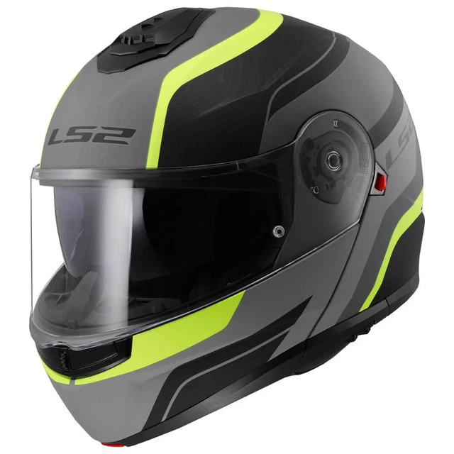 Výklopná prilba LS2 FF908 Strobe II MONZA Matt Black H-V Yellow