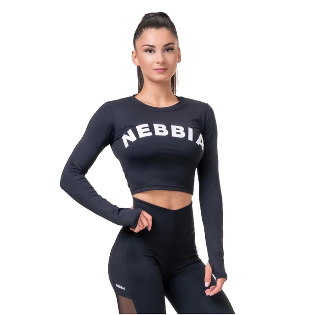 Dámsky crop top s dlhým rukávom Nebbia Sporty Hero 585