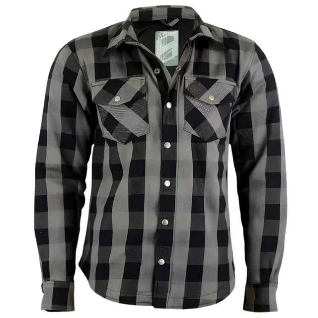 Moto košeľa BOS Lumberjack - Orange - grey-black