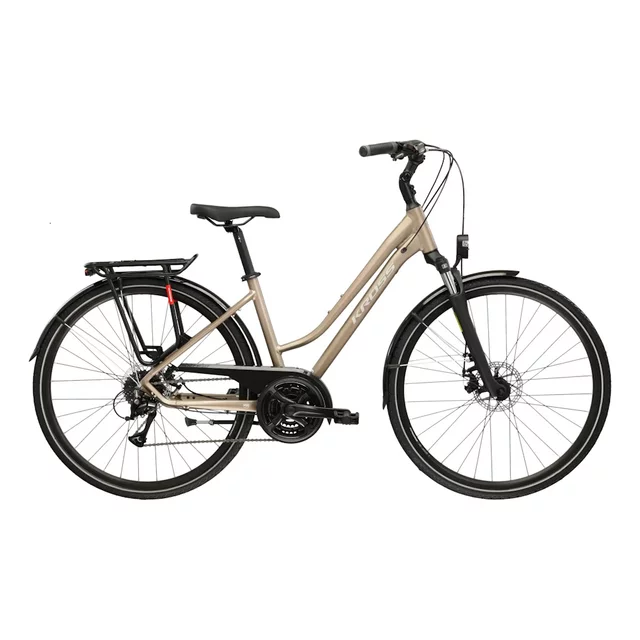 Dámsky trekingový bicykel Kross Trans 3.0 28" - model 2026 - hnedá / strieborná / matný