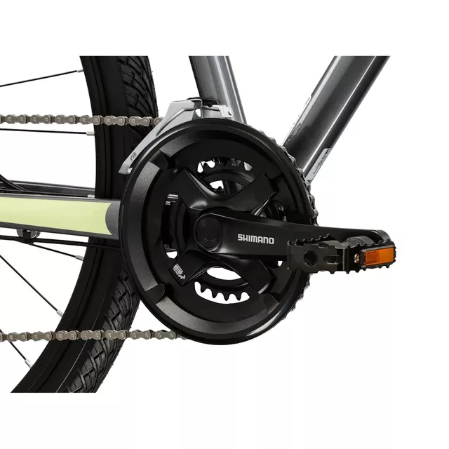 Dámsky crossový bicykel Kross EVADO 3.0 28" - model 2025 - šedá / zelená / lesk