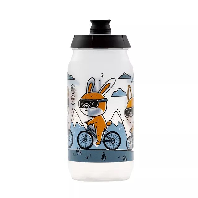 Cyklo fľaša Kellys Kolibri 0,55l - Pink - Transparent Kids