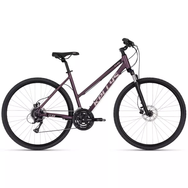 Dámsky crossový bicykel KELLYS CLEA 90 28" - model 2025 - Graphite Grey - Desert Purple