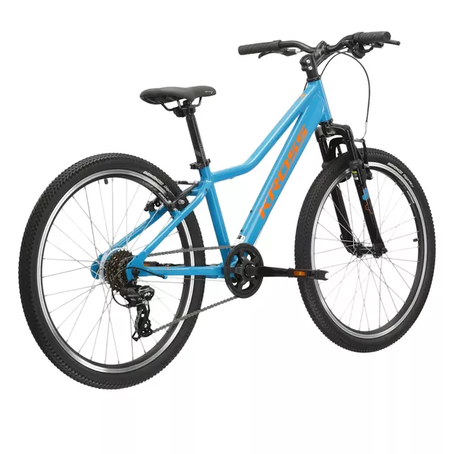 Juniorský bicykel Kross Hexagon JR 1.0 24" Gen 006 - námornícka modrá / žltá / lesk