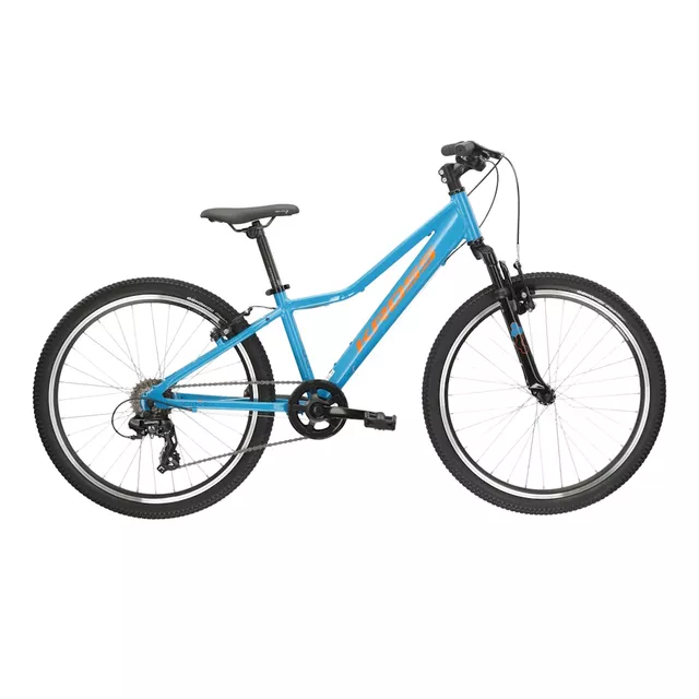 Juniorský bicykel Kross Hexagon JR 1.0 24" Gen 006 - námornícka modrá / žltá / lesk - modrá / oranžová / lesk