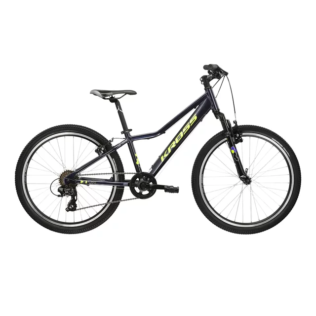 Juniorský bicykel Kross Hexagon JR 1.0 24" Gen 006 - námornícka modrá / žltá / lesk - námornícka modrá / žltá / lesk