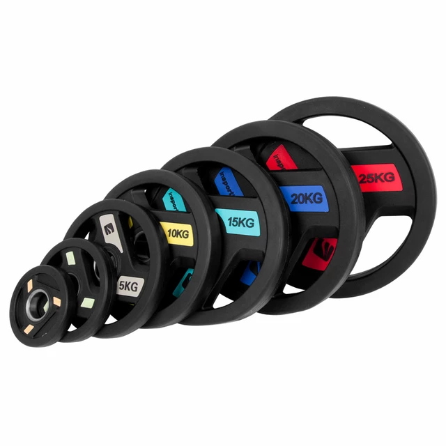 Pogumovaný olympijský kotúč inSPORTline Herk OL 25kg 50 mm