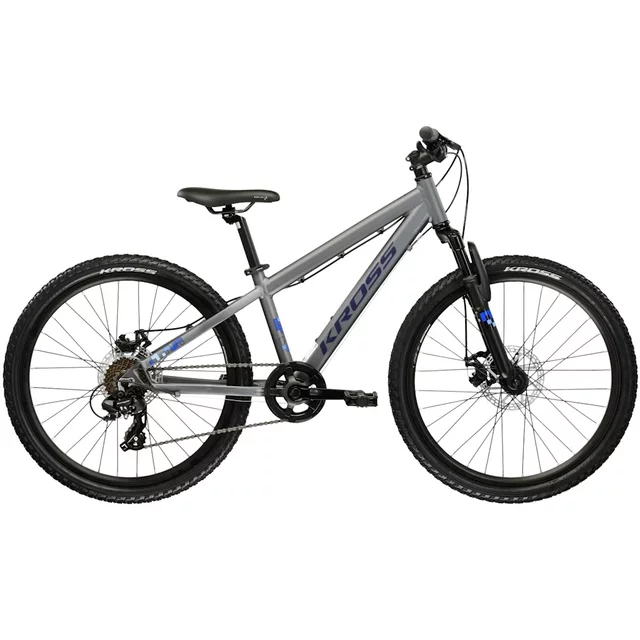 Juniorský bicykel Kross Dust JR 1.0 DSC 24" - model 2026 - šedá/námornícka modrá/mat - šedá/námornícka modrá/mat