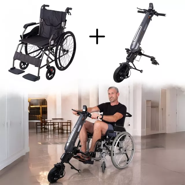 Mechanický skladací invalidný vozík inSPORTline Jakesully odľahčený s pohonom Oppatia