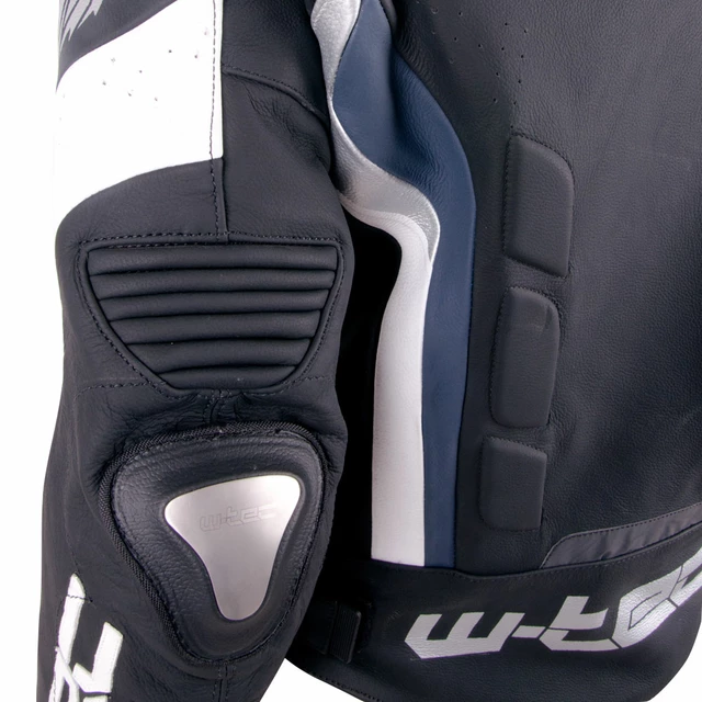 Pánska kožená moto bunda W-TEC Velocity - čierna-fluo