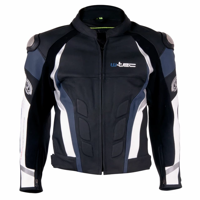 Pánska kožená moto bunda W-TEC Velocity - čierna-fluo