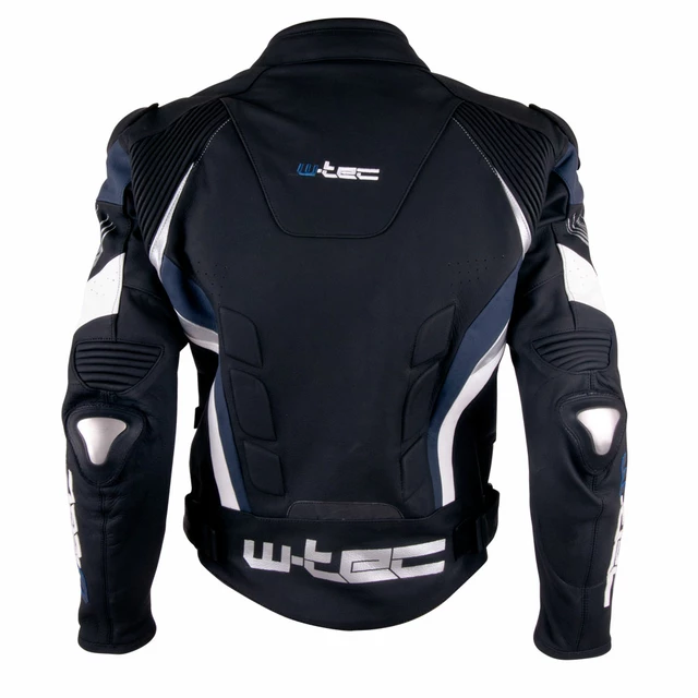 Pánska kožená moto bunda W-TEC Velocity - čierna-fluo