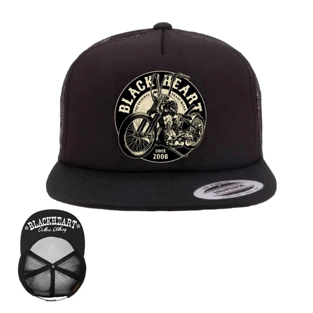 Šiltovka BLACK HEART Chopper King Trucker BLK - čierna - čierna